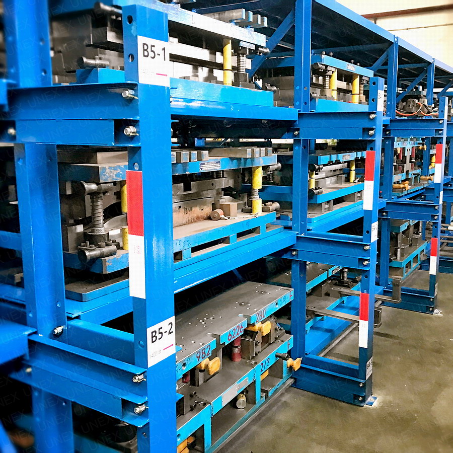 抽屉式模具架冲压车间应用实例